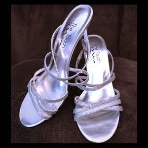 Silver formal heels